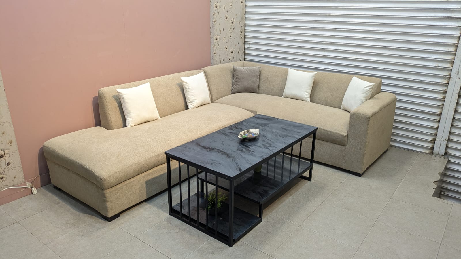 Comfortable L shape 6 Seater Sofa Set