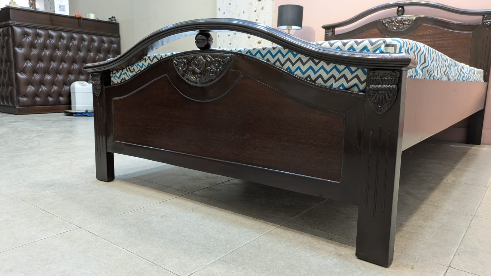 Sheesham Wood & Ply Single Bed Set