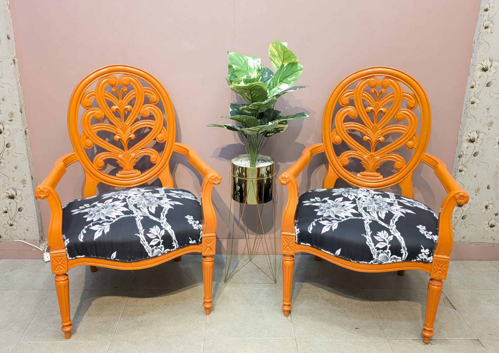 Solid Sheesham Wood pair Of Coffee Chair