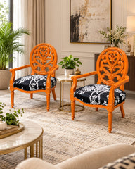 Solid Sheesham Wood pair Of Coffee Chair