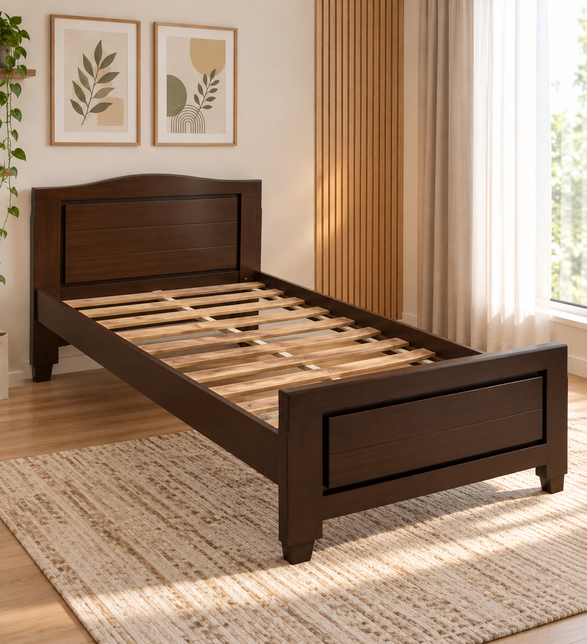 Sheesham Wood Single Bed