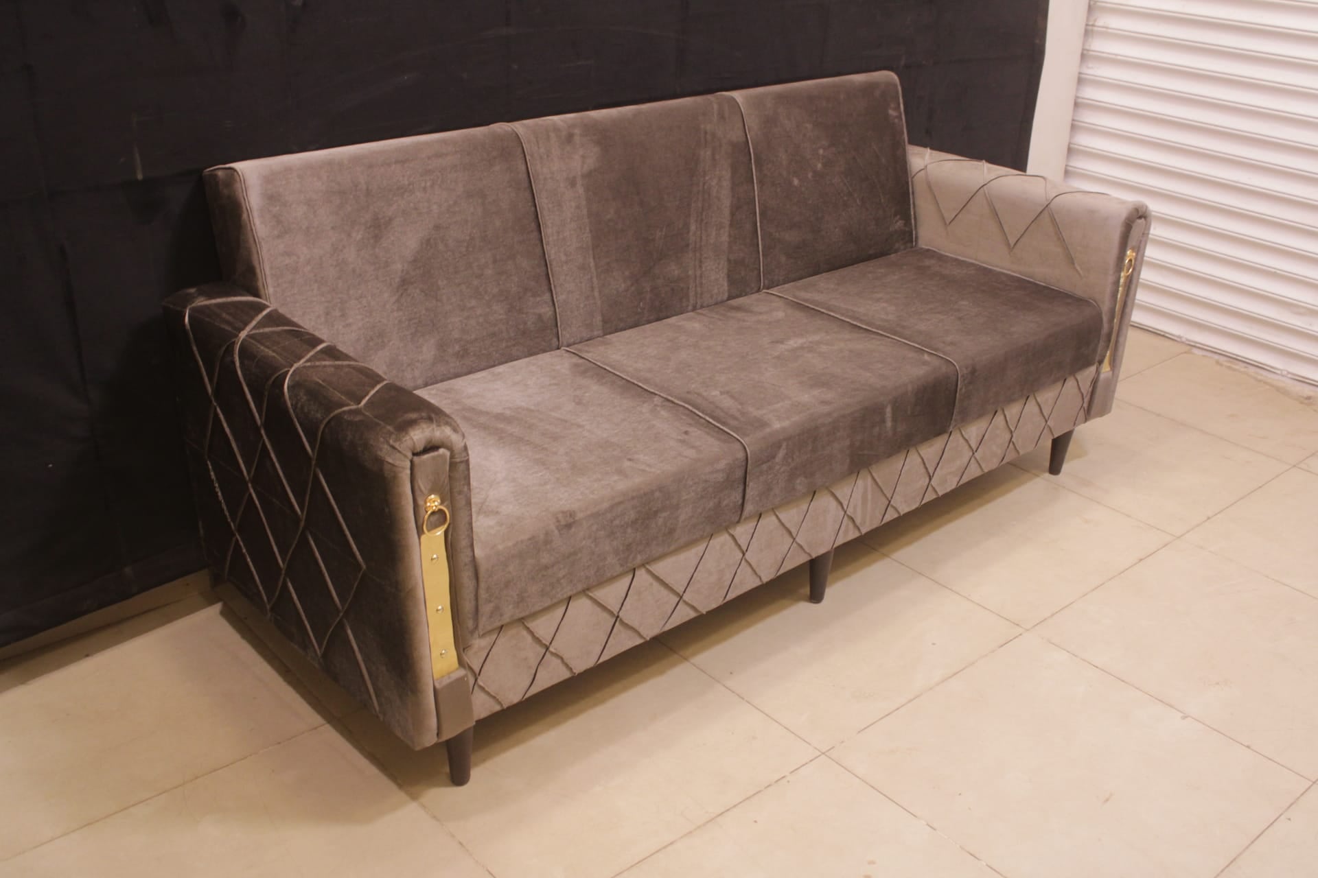 TGSC Stylish Sofa Cum Bed With Pair Of Ottoman
