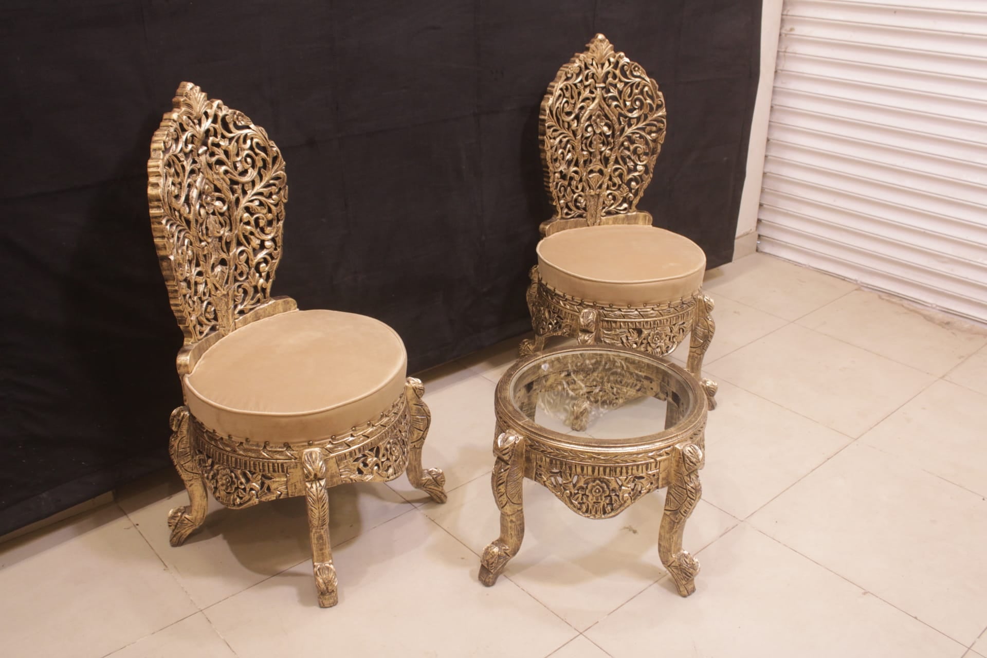 Pure Sheesham Wood Peri Chairs and Table Set. (Subject To Price Change)