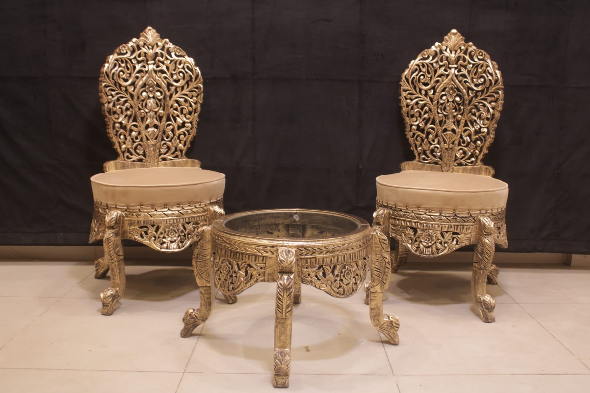 Pure Sheesham Wood Peri Chairs and Table Set. (Subject To Price Change)