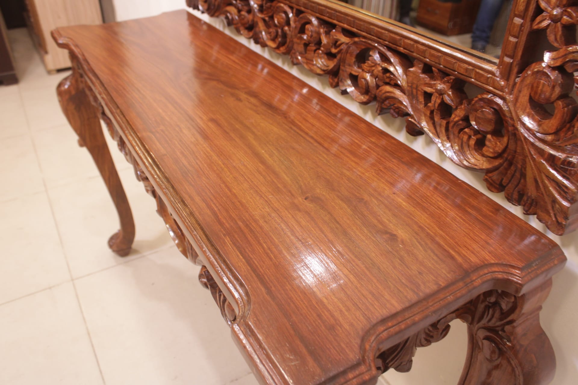 Rosewood Console and Mirror (Subject To Price Change)