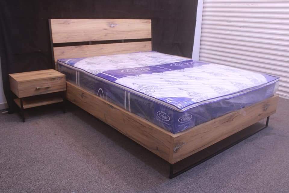 Tgsc Design New Arrival 🔥Daisy🔥 Queen Size Bed With 2 Side Tables