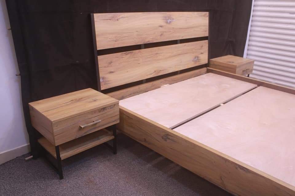 Tgsc Design New Arrival 🔥Daisy🔥 Queen Size Bed With 2 Side Tables