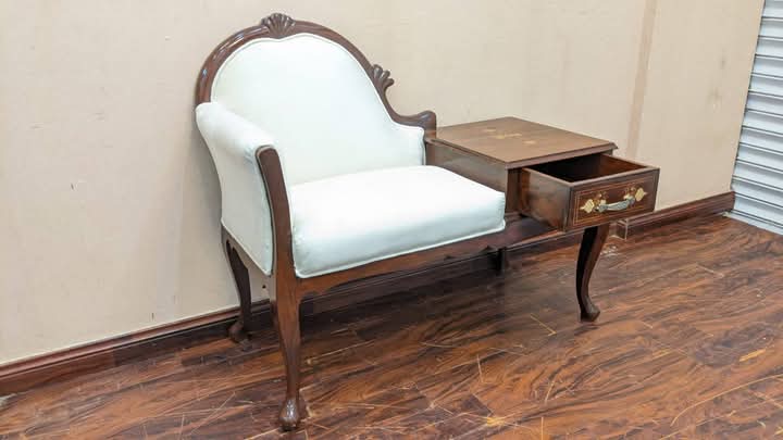🔥 Antique 🔥 Solid Sheesham Wood Telephone Seattee
