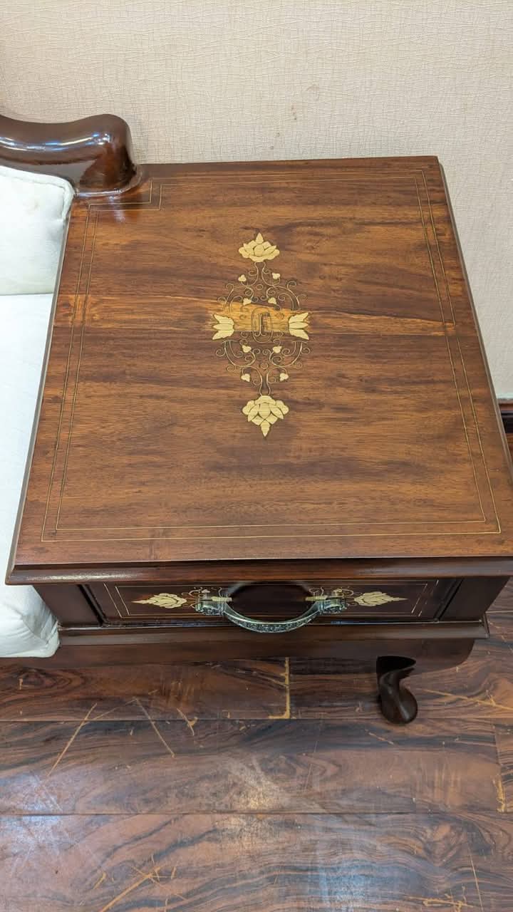 🔥 Antique 🔥 Solid Sheesham Wood Telephone Seattee