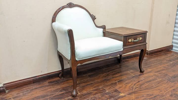 🔥 Antique 🔥 Solid Sheesham Wood Telephone Seattee