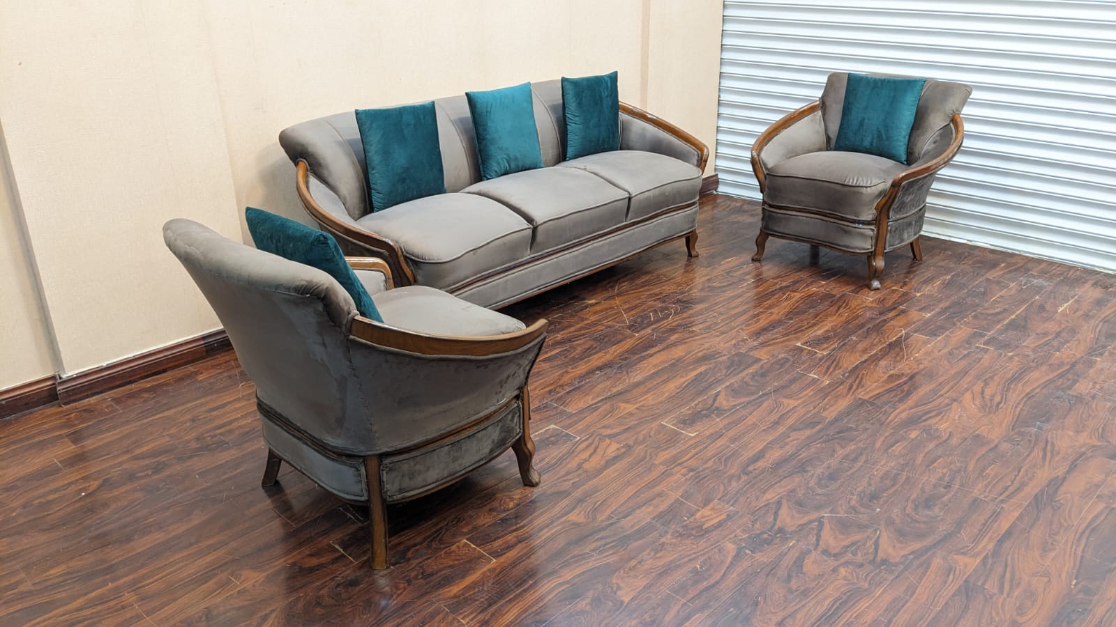 Solid Sheesham Wood 5 Seater Sofa Set