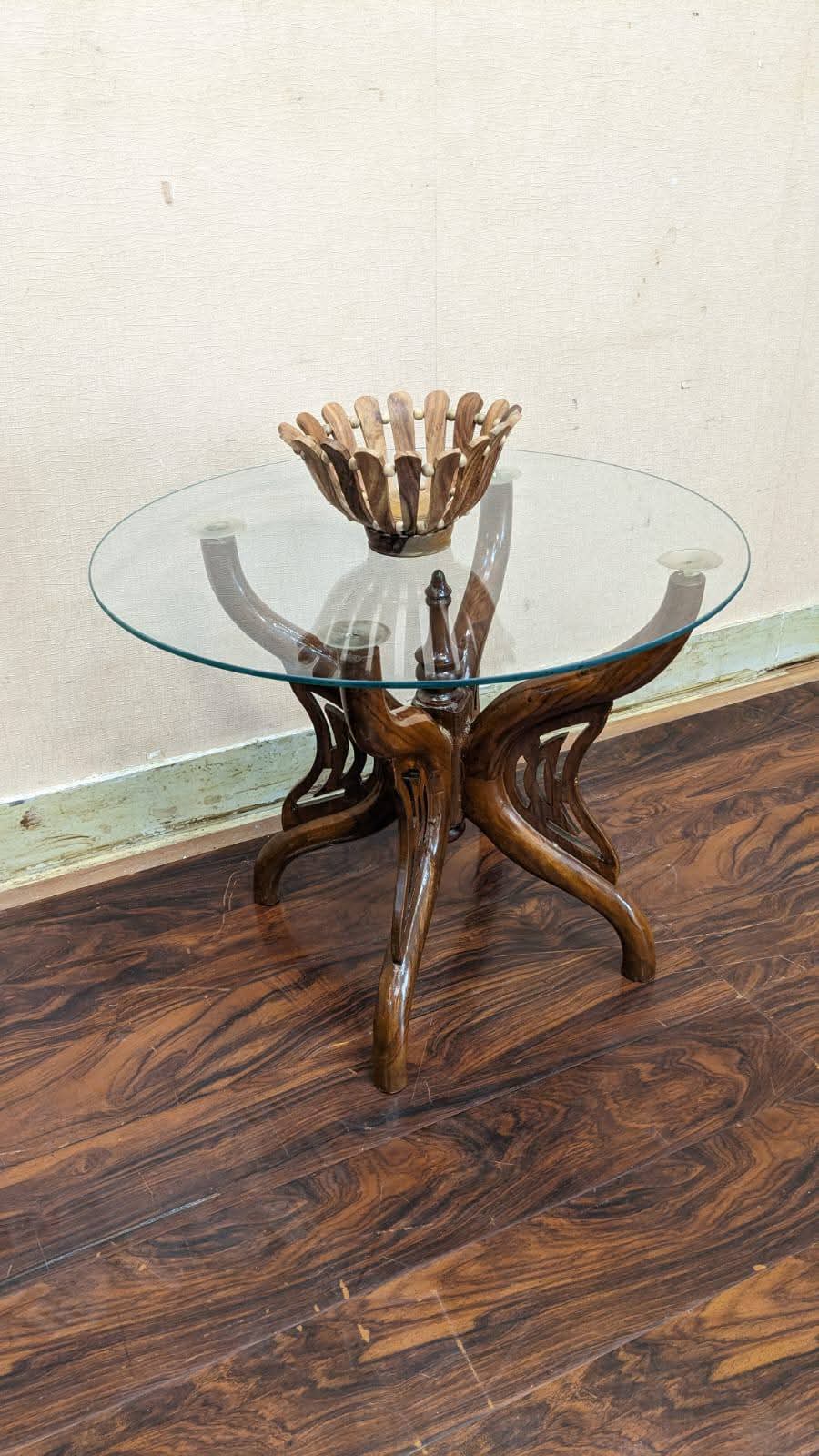 Pure Sheesham Wood Center & Side Tables Set