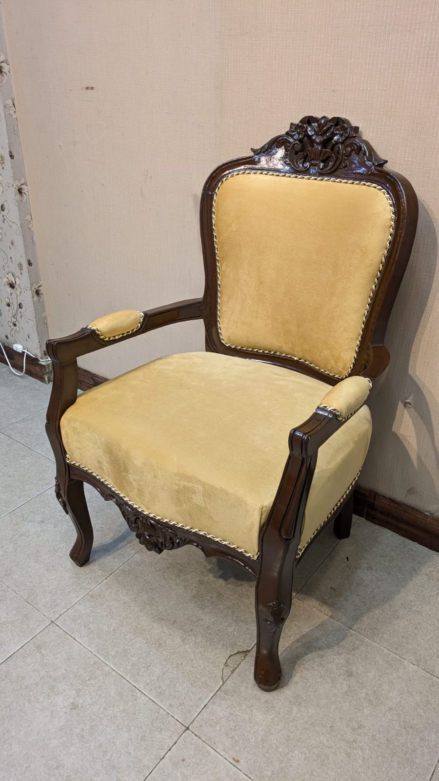 Solid Sheesham Wood Pair of Coffee Chairs with Table