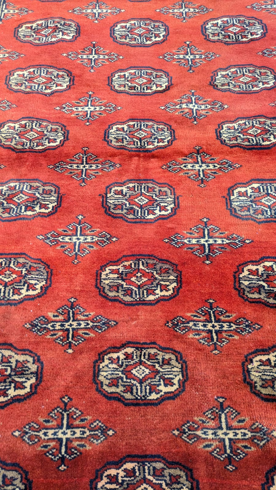 Vintage Bokhara Hand Knotted Carpet