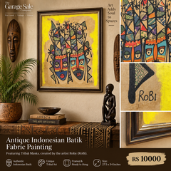 Antique Indonesian Batik Fabric Painting