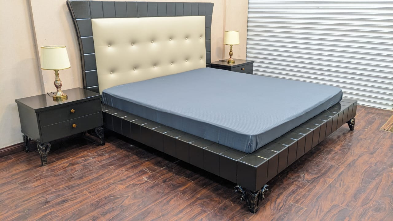 King Size Bed with 2 Side Tables and Dressing Table