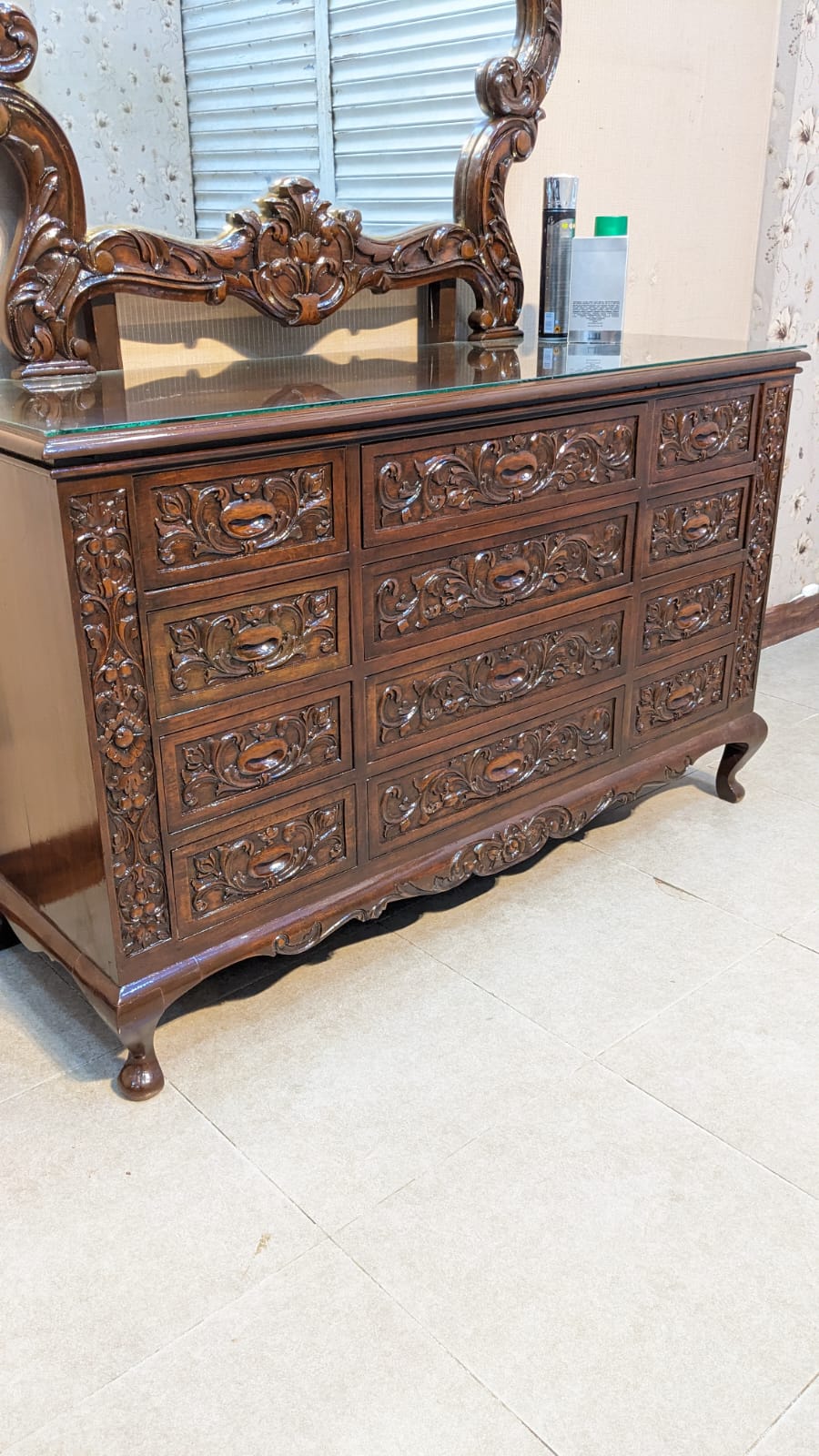 Antique King Size Bed Set