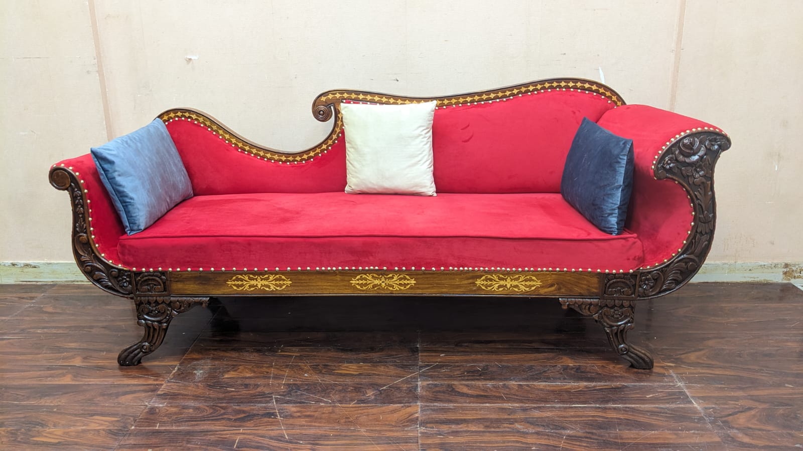 Solid Sheesham Wood 3 Seater Divan