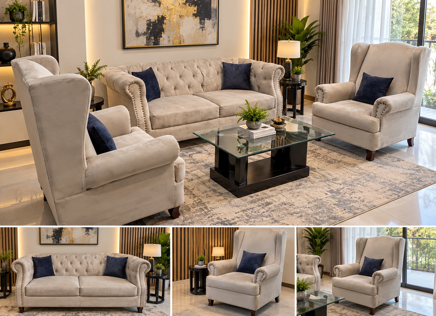 Comfortable 4 Seater Sofa Set