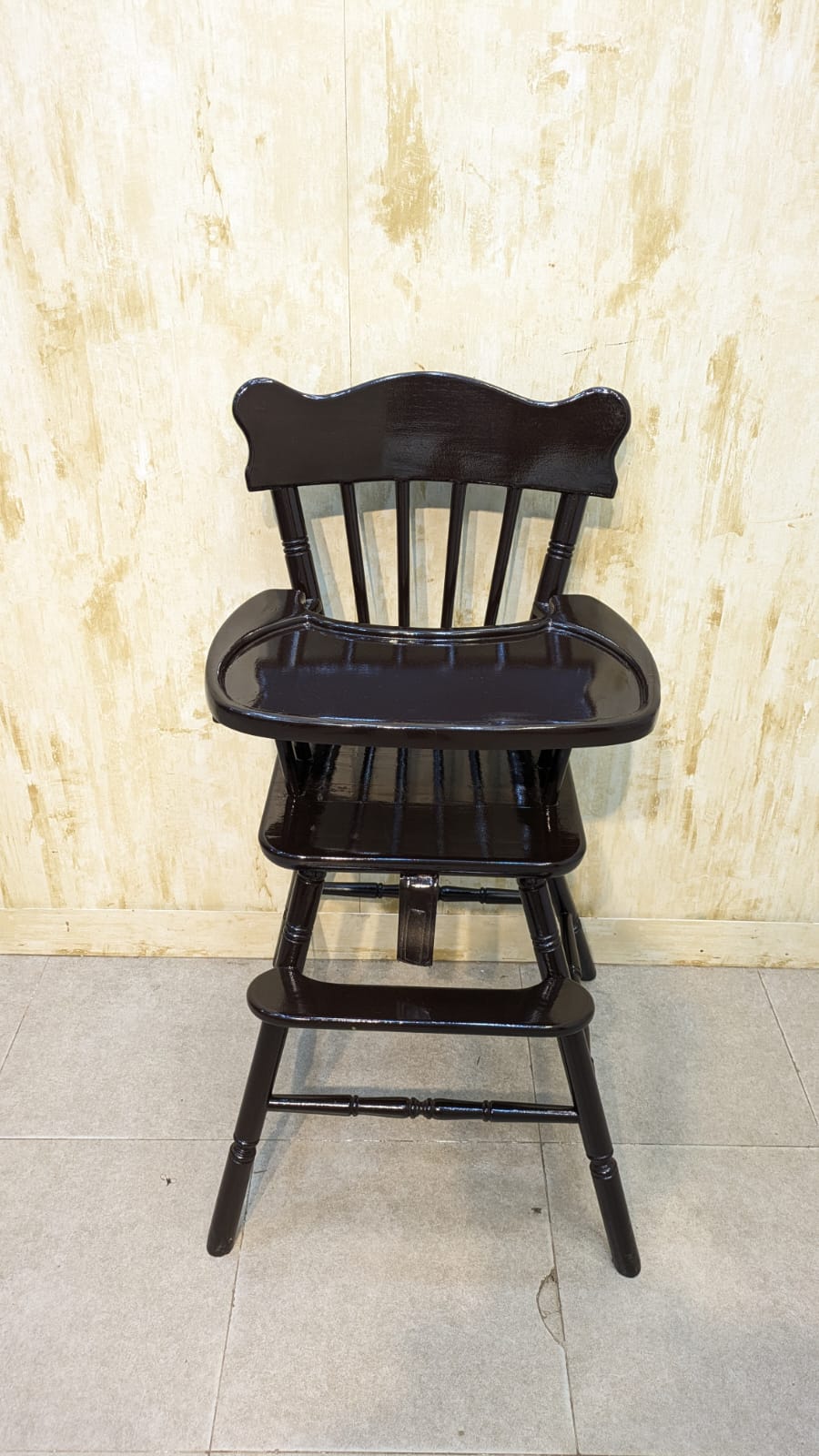 Imported Vintage Solid Sheesham Wood Baby High Chair