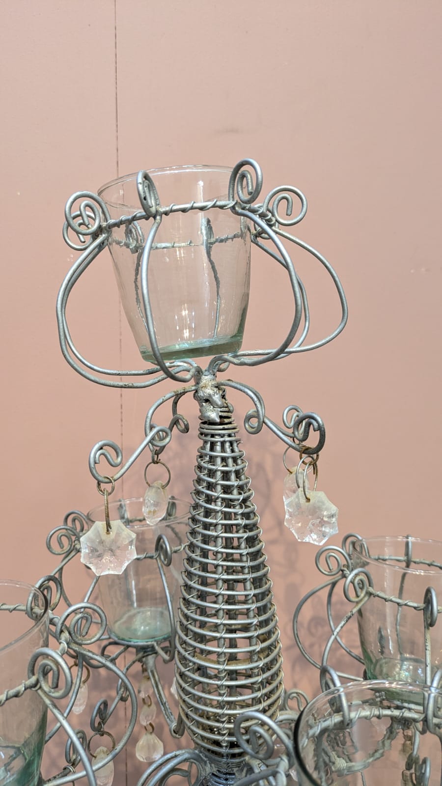 Elegant Silver-Toned Floor Candelabra