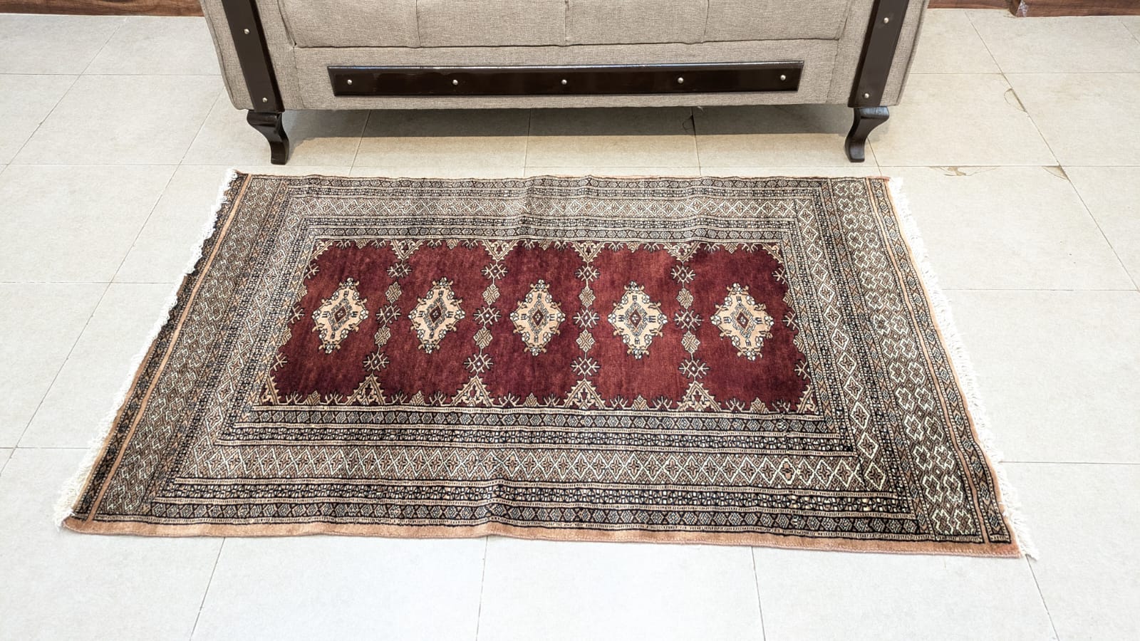Vintage PAK Jaldar Hand Knotted Carpet