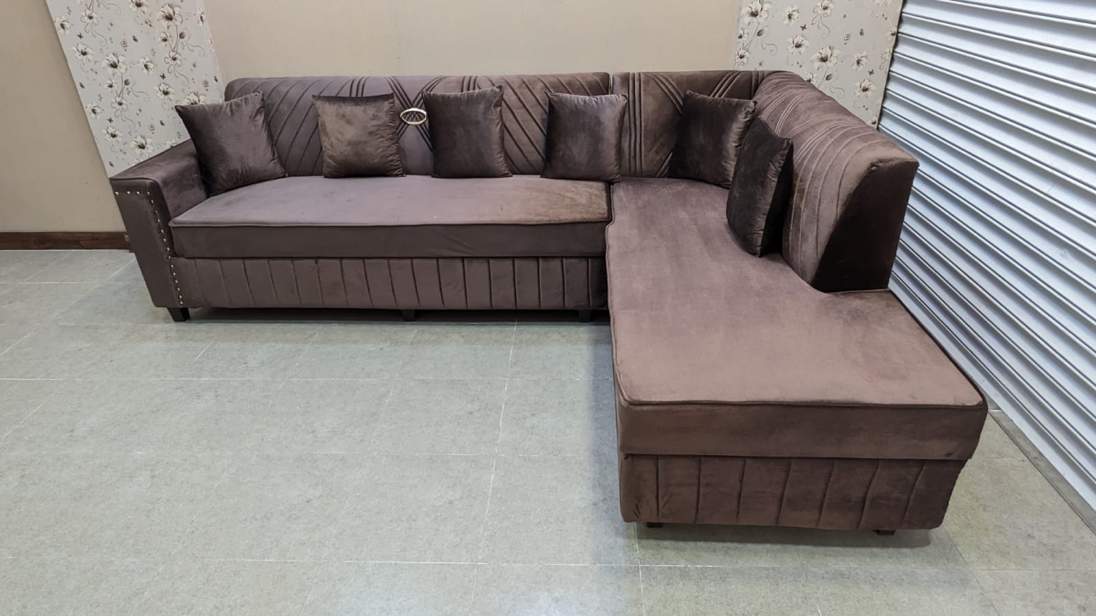 New 6 Seater L Shape Sofa Set