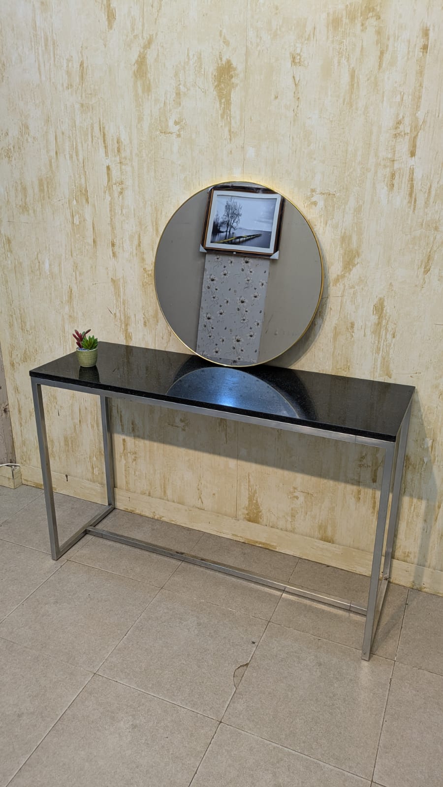 Console with Brand New Wall Mounted Mirror