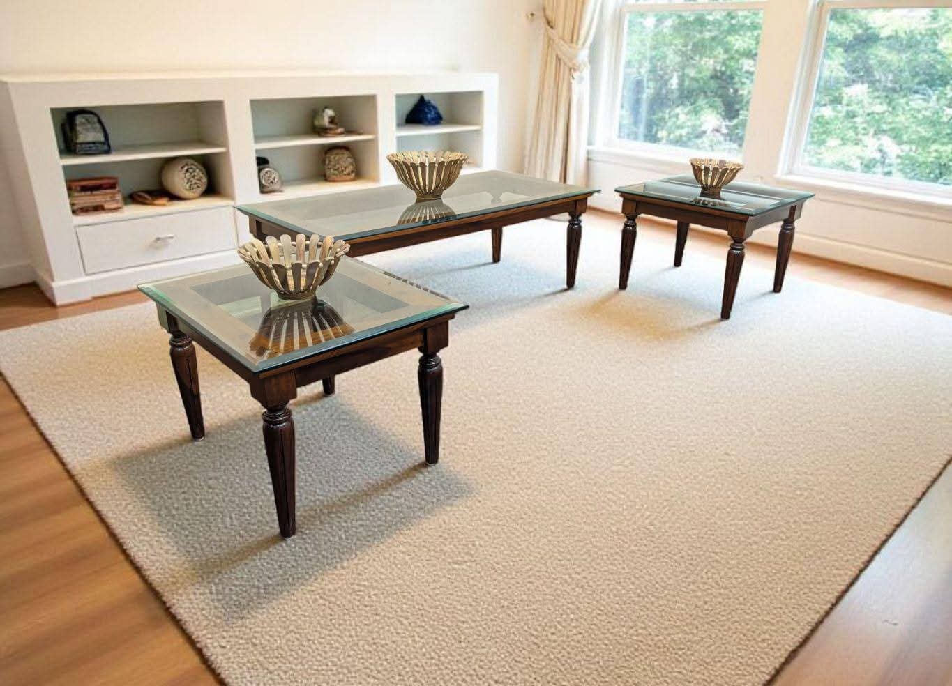 Solid Sheesham Wood Center and Side Tables
