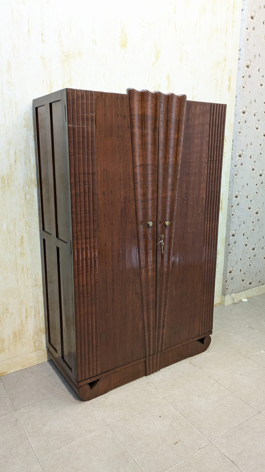 Solid Burma Teak Wood 2 Door Almirah