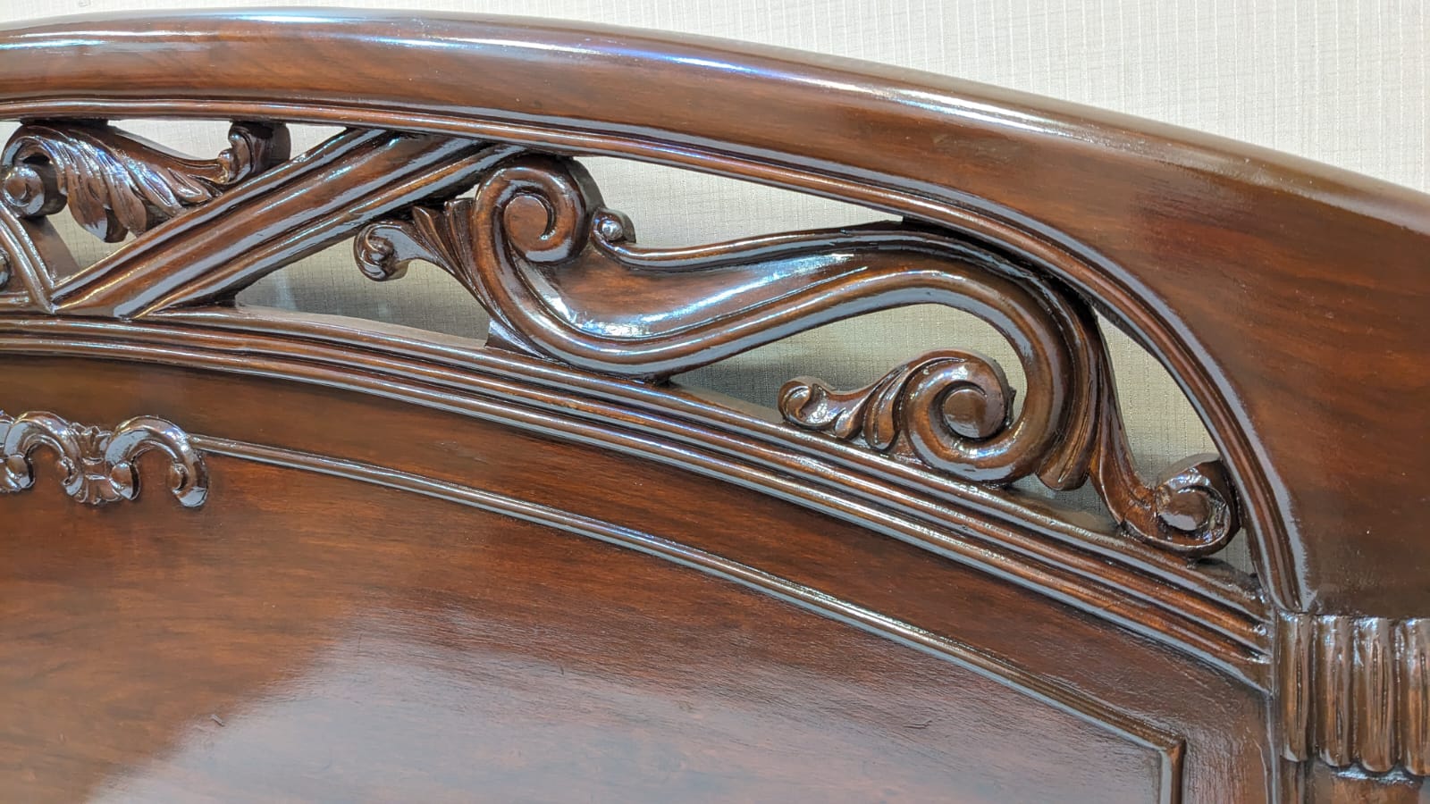 Solid Sheesham Wood King Size Bed with 2 Side Tables