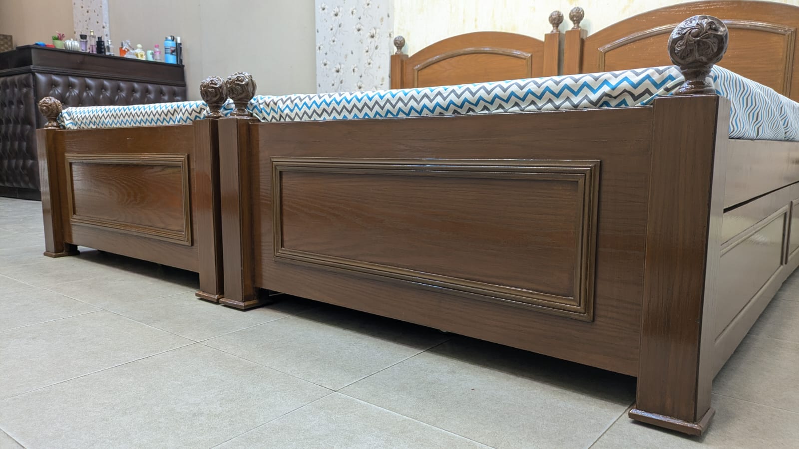 Pair Of Single Bed With Storage Drawers