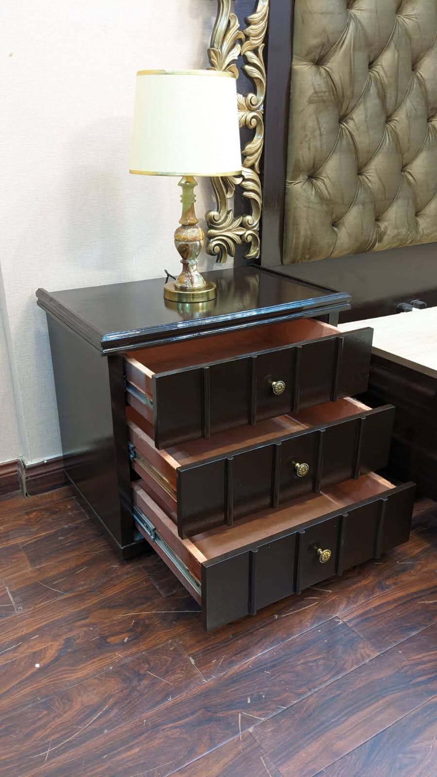 King Size Bed with 2 Side Tables and Dressing Table