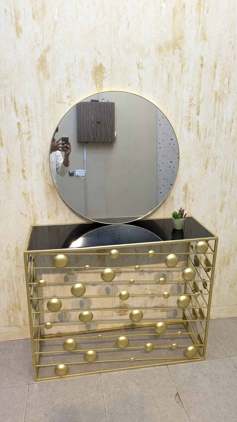 Console with Brand New Wall Mounted Mirror