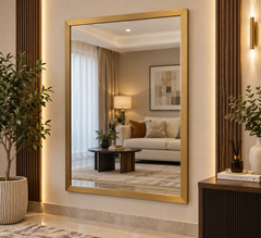 Large size Wooden Wall Mirror