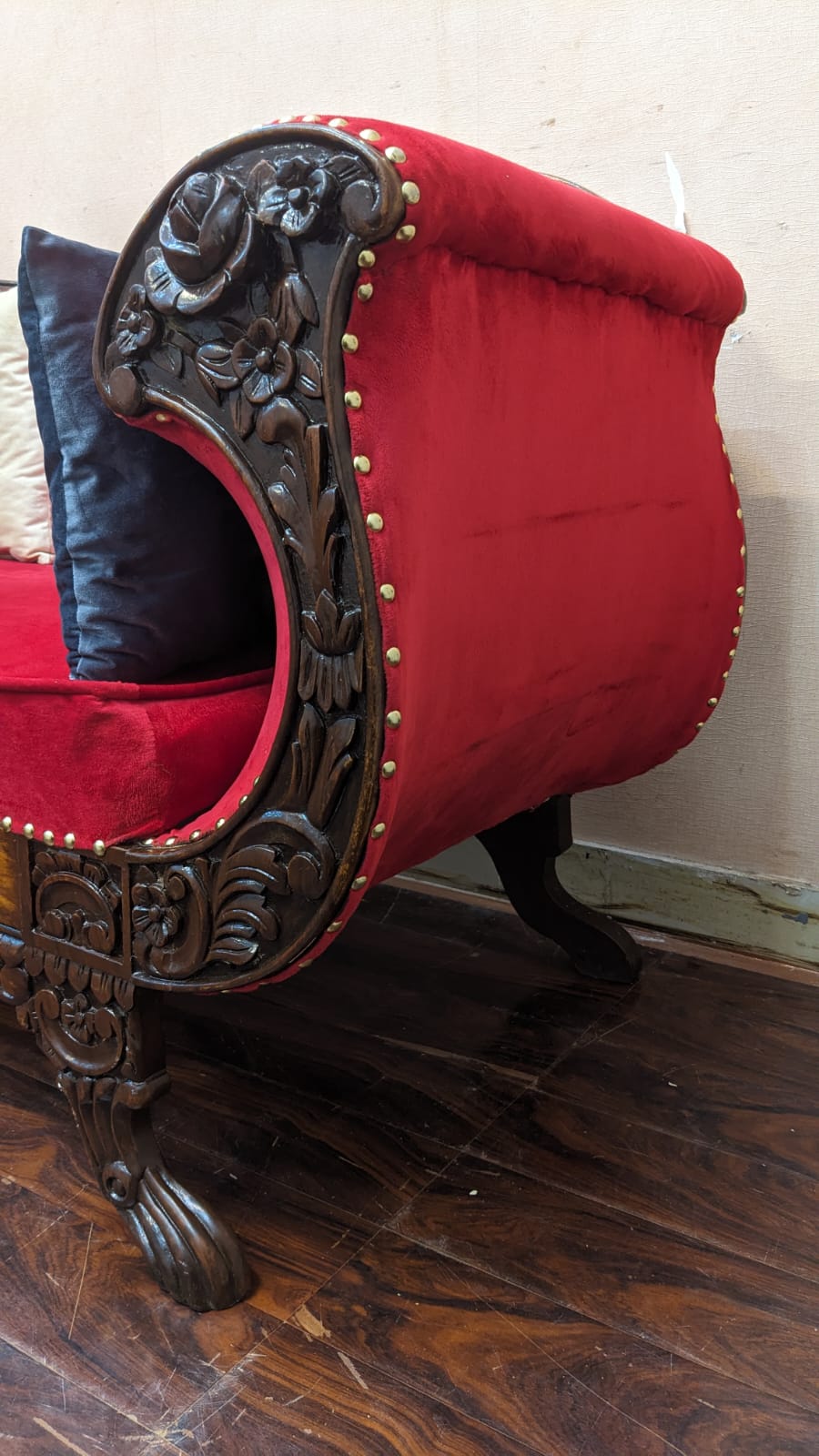 Solid Sheesham Wood 3 Seater Divan