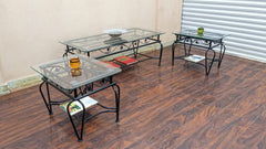 Metal Center & Side Tables Set