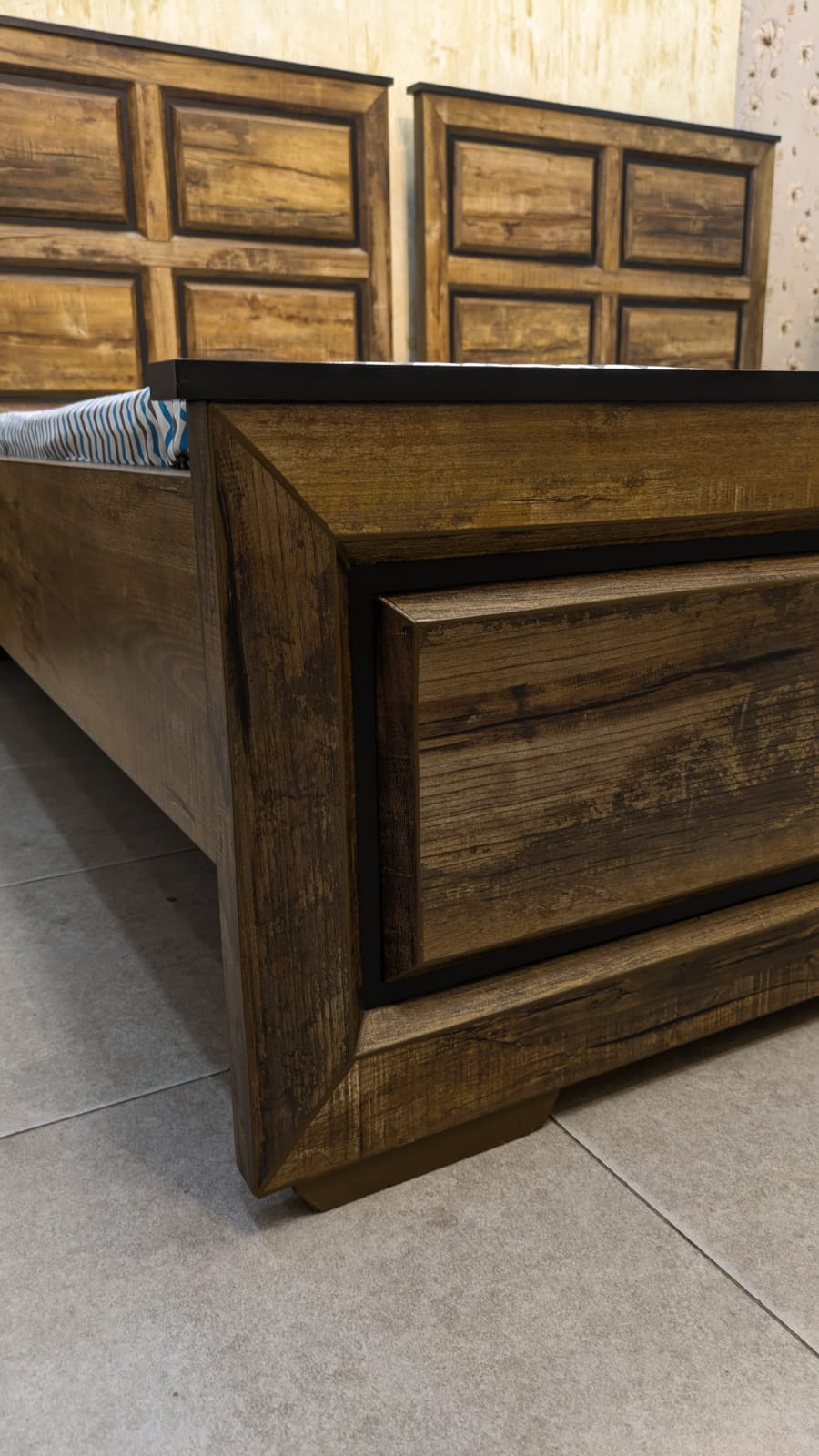 Brand New Pair Of Single Bed With 2 Side Tables