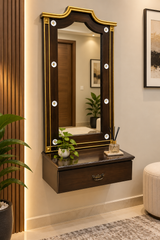Wall Mounted Console With Led Mirror