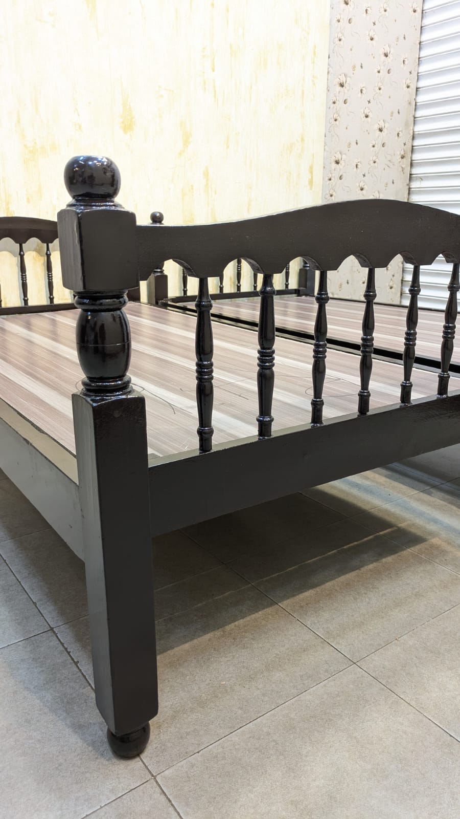 Pure Wooden Single Bed