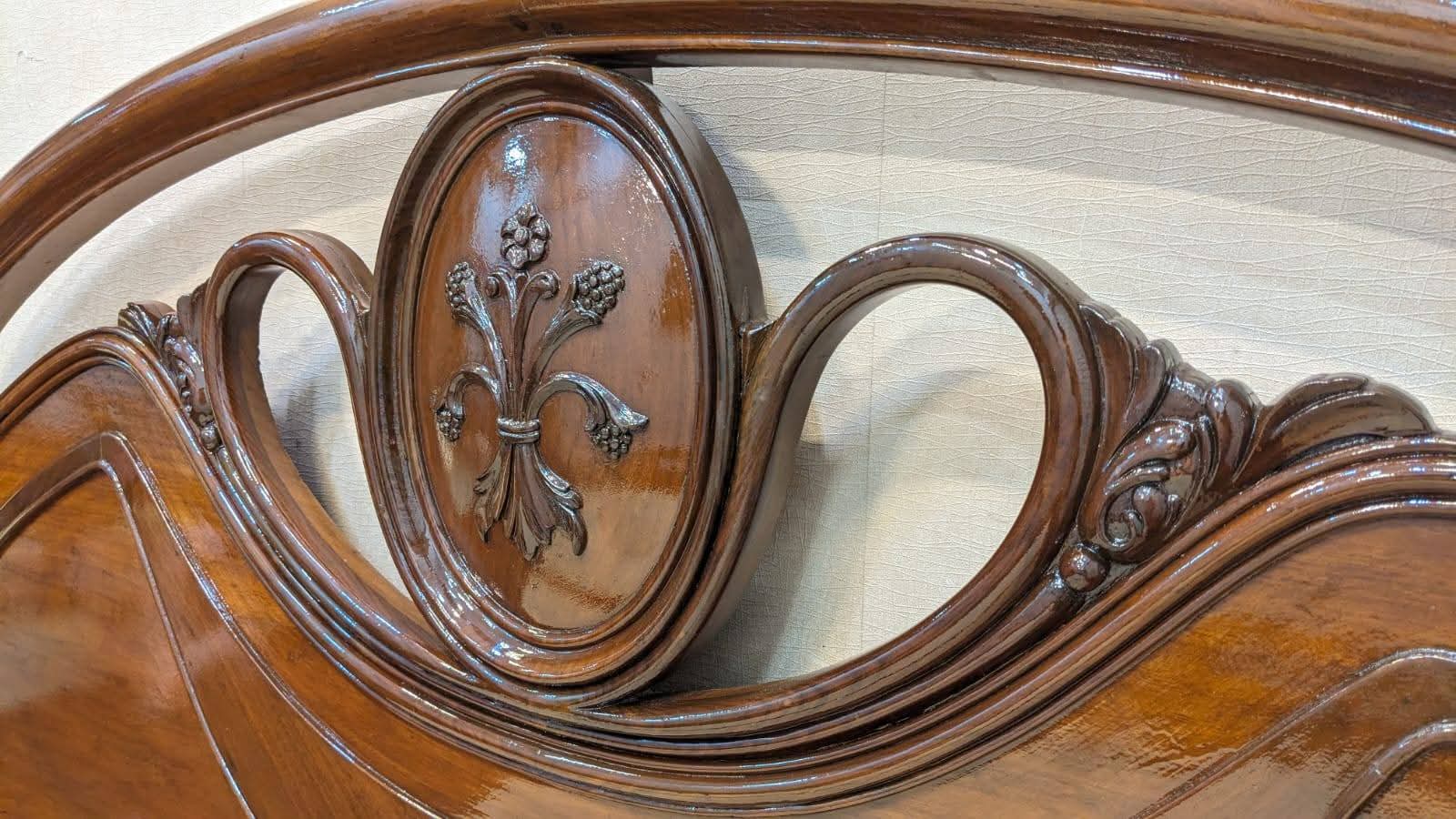 Sheesham Wood King Size Bed with 2 Side Tables