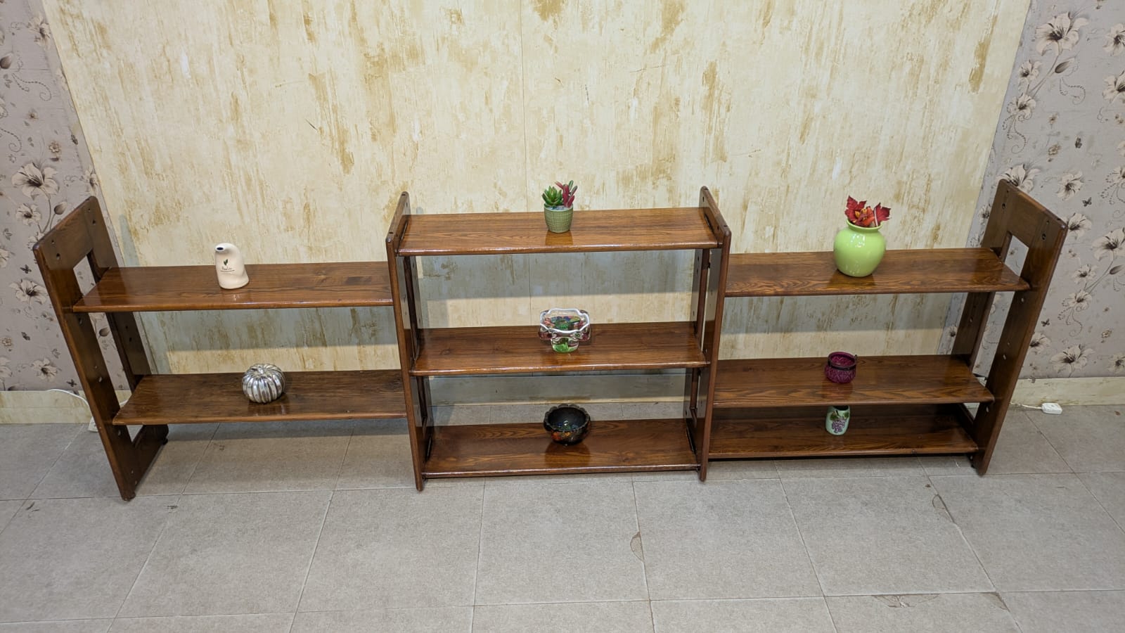 Imported 100% Solid Oak Wood Display Shelve