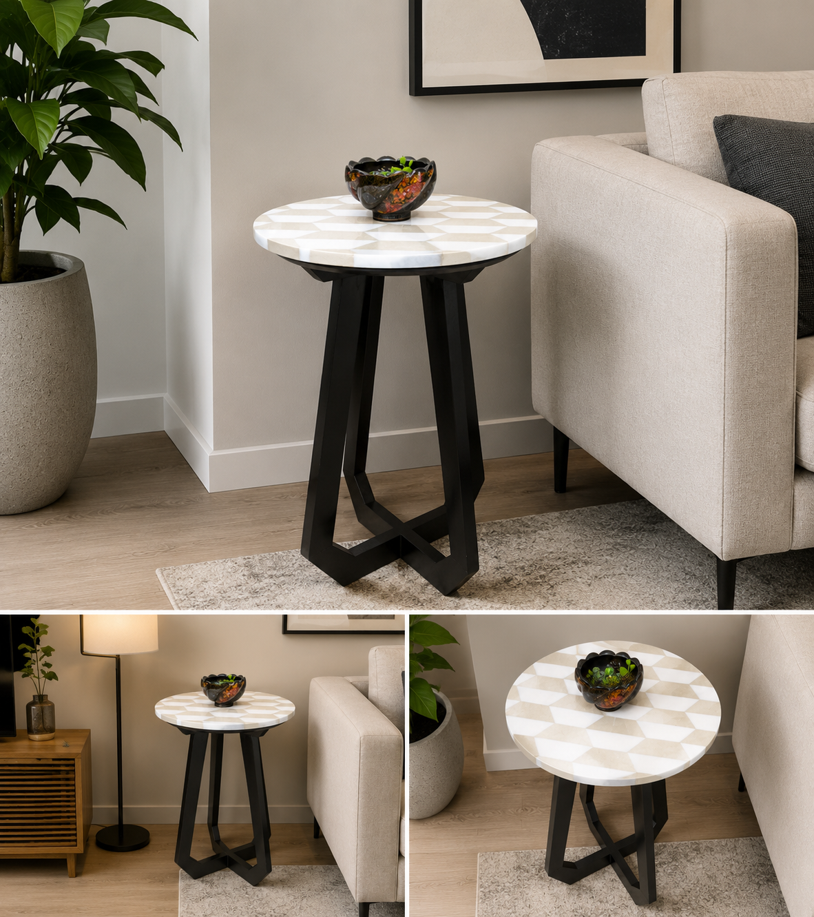 Celeste Home Fashion Elissa Corner Table