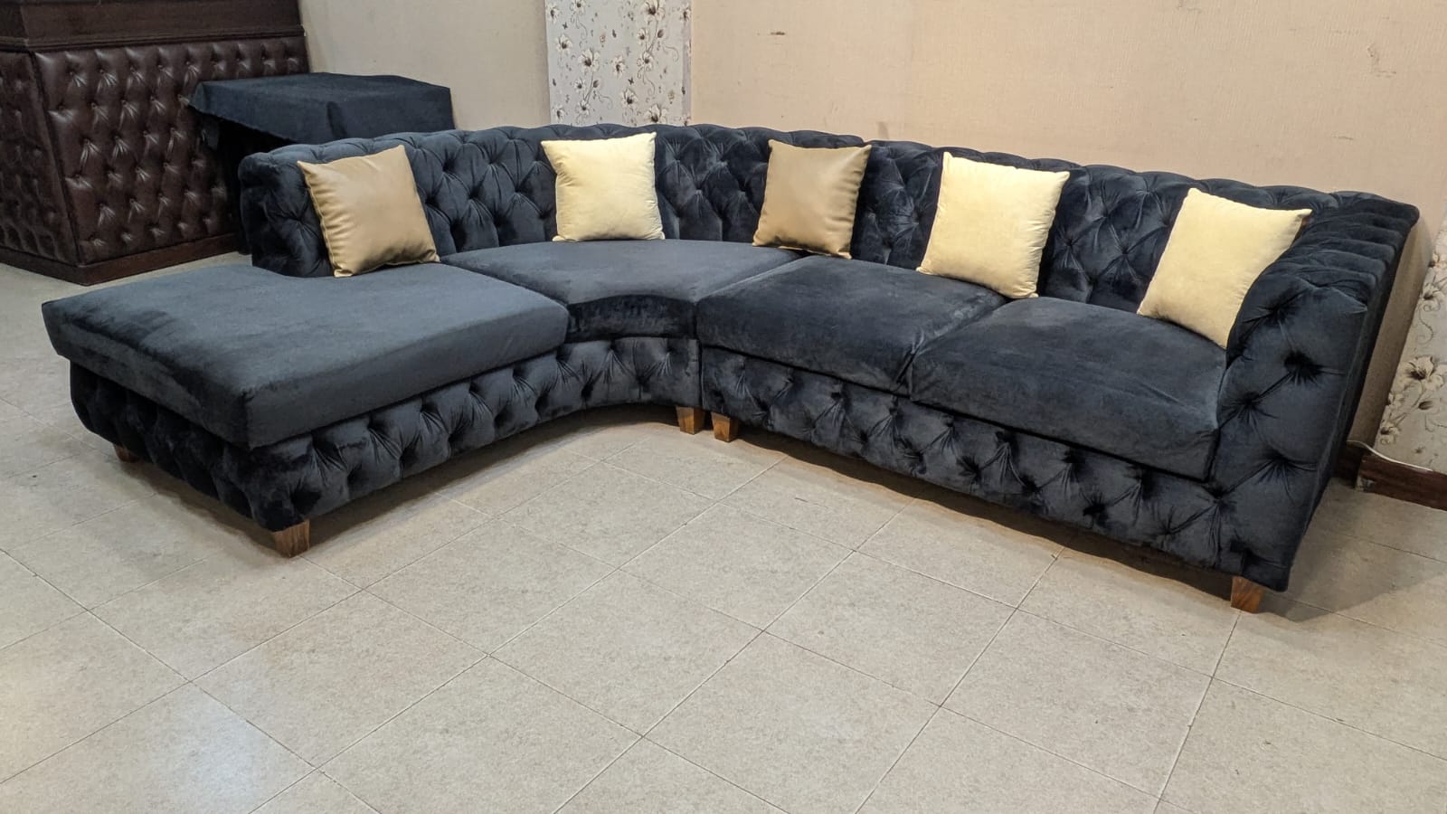 Modern Design 6 Seater L Shape Sofa Set