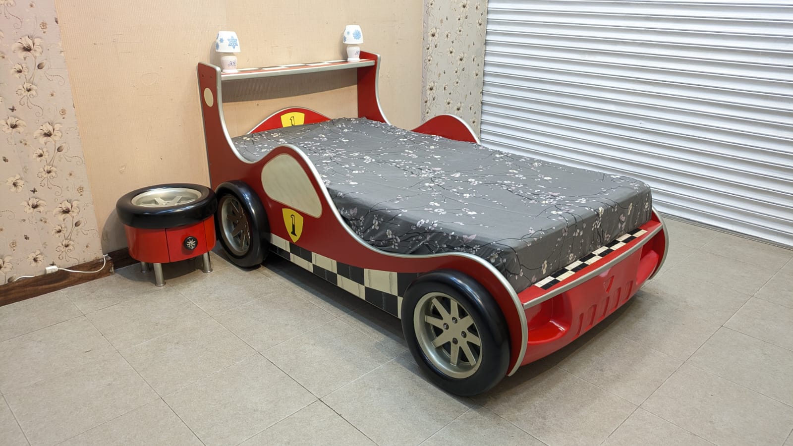 Kid's Ferrari Car Bed Set