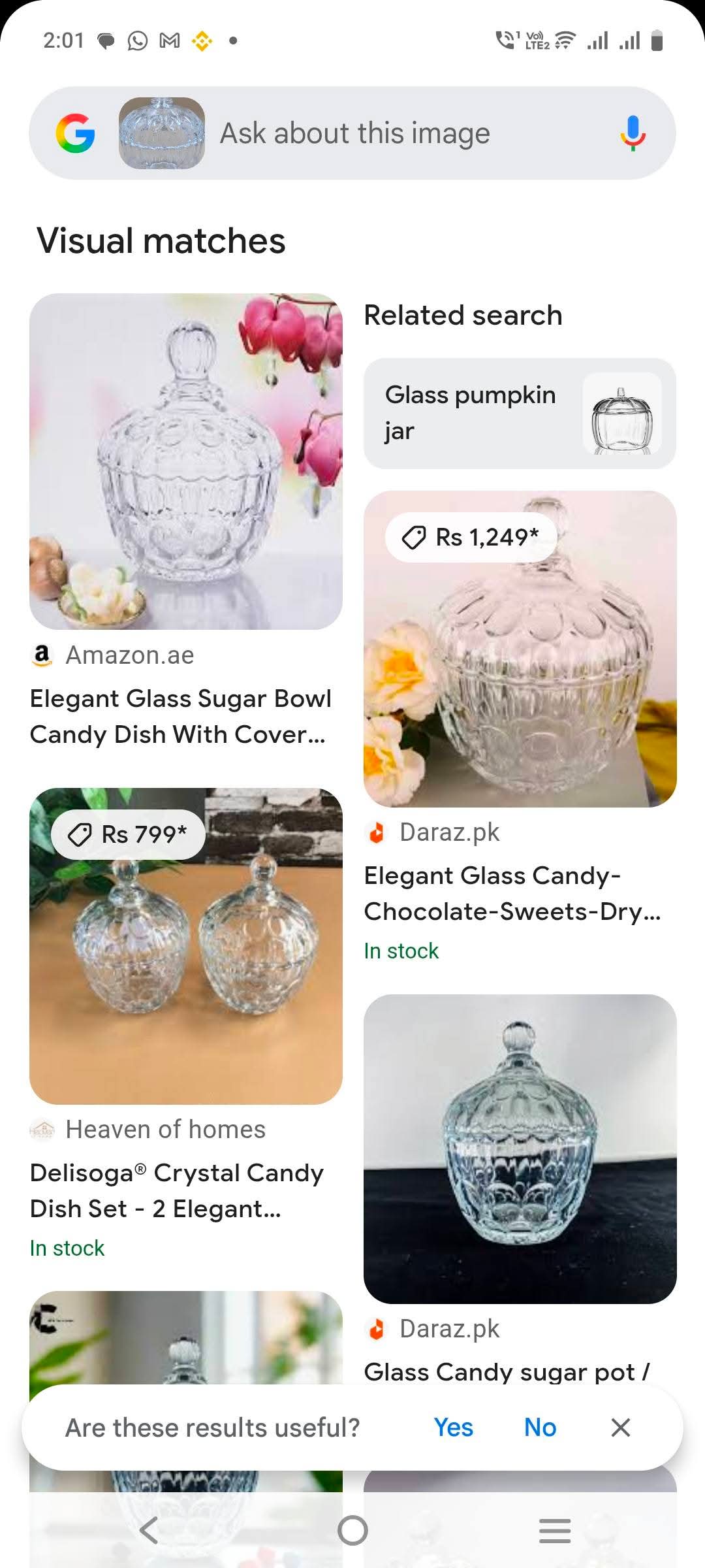 Decorative Glass Candy Jar