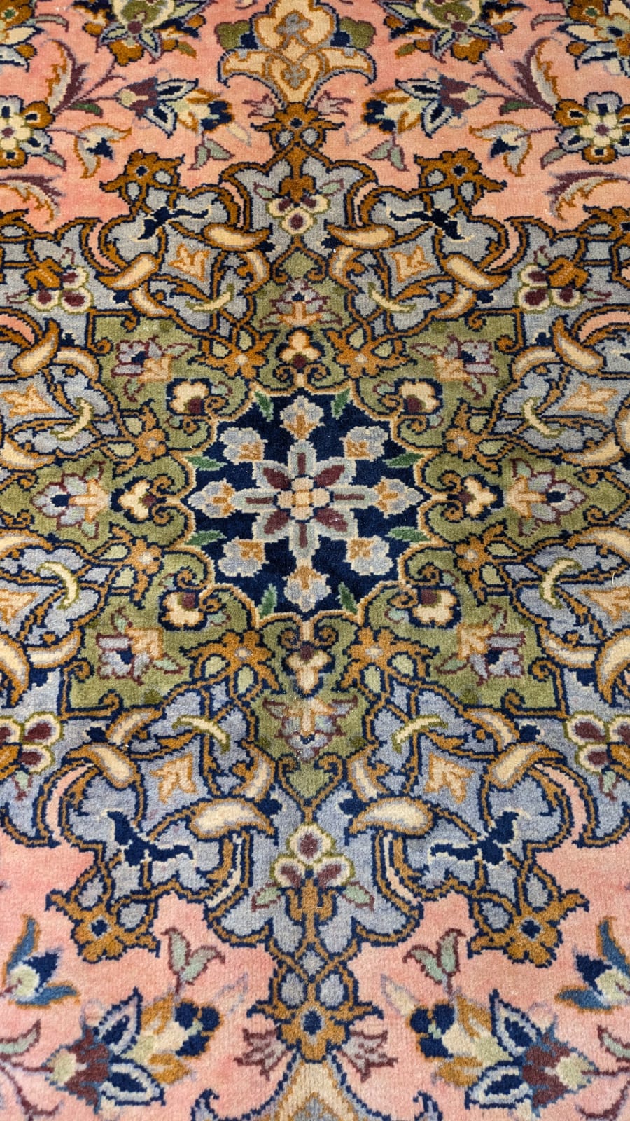 Vintage Kashan Hand Knotted Carpet