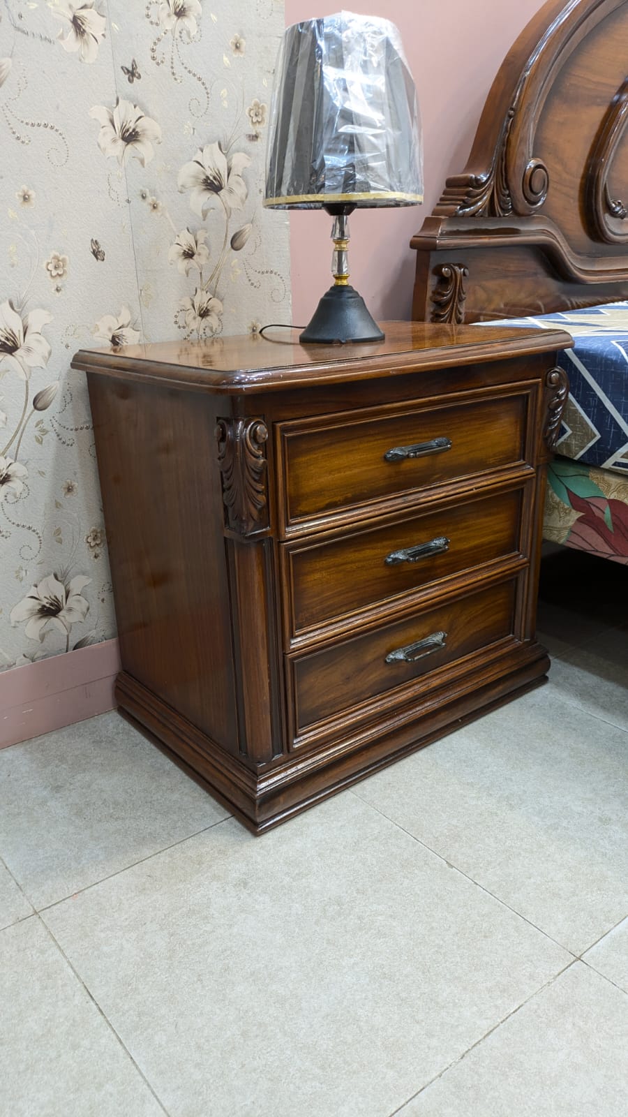 Sheesham Wood And Ply King Size Bed Set