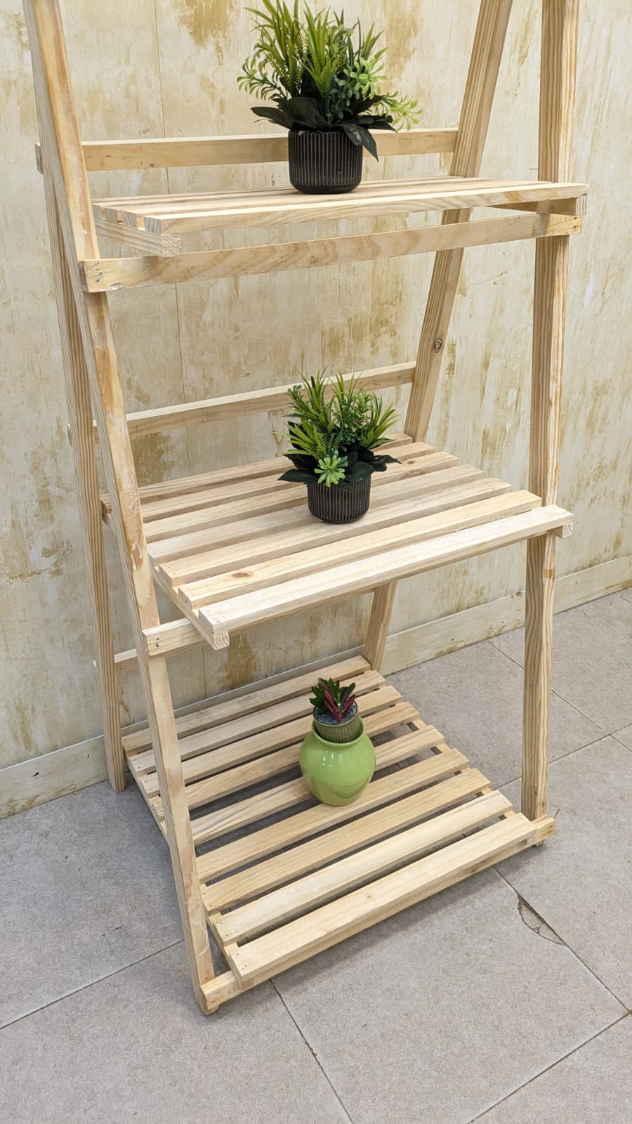 Brand New Pure Wooden Foldable Display Shelf
