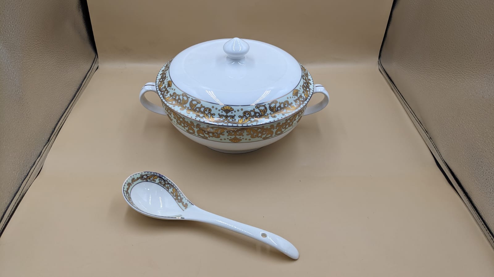 Imported 21 Pieces New Bone China Soup Set